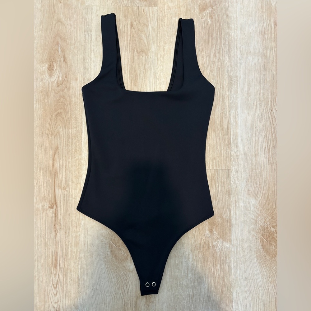 Good American Sculpting Modern Tank Black Bodysuit | S | Never Worn